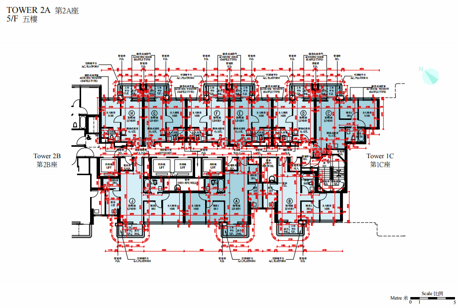 維港・灣畔 平面圖則 實用244-1770呎戶型分布