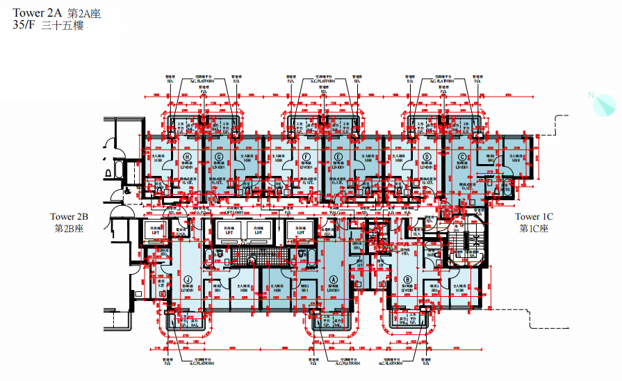 維港・灣畔 平面圖則 單位分佈